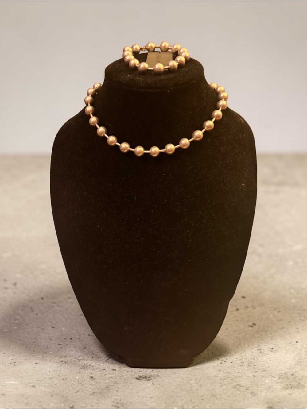 All Saints Ball Chain Collar Necklace with Matching Bracelet, NWT orig $210